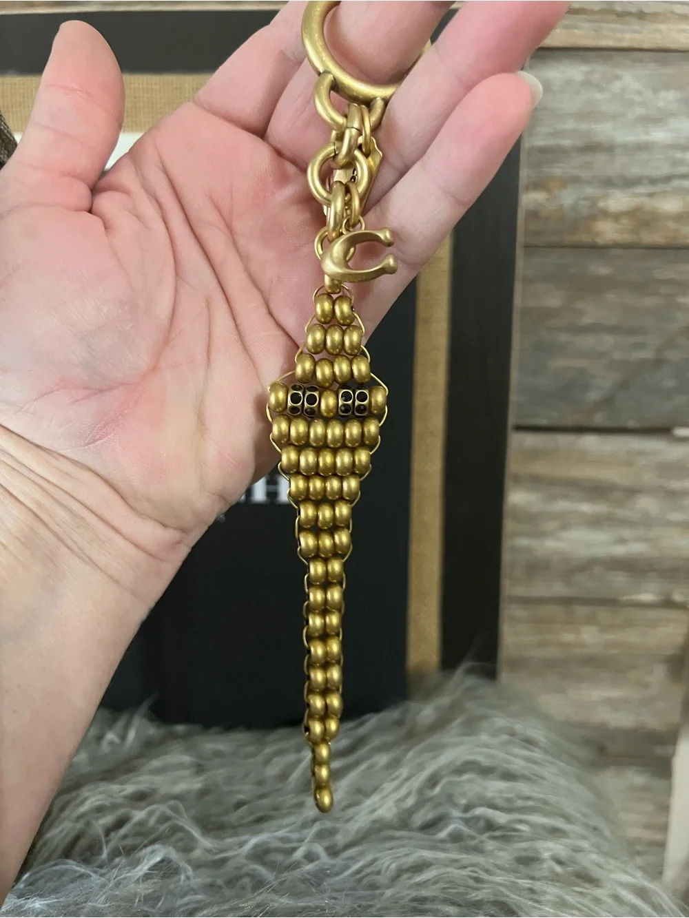 COACH Lunar New Year Beaded Snake Bag Charm